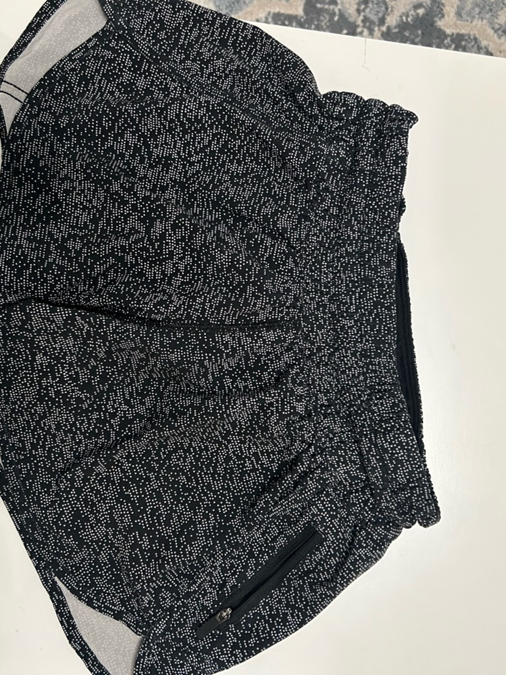 lululemon athletica Black Speckle Running Shorts